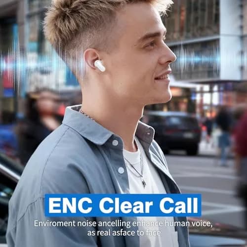 ASKUBSKU True Wireless Bluetooth 5.4 Earbuds | 13mm Dynamic Drivers, Noise Isolating, Semi-In-Ear Design thumbnail 3