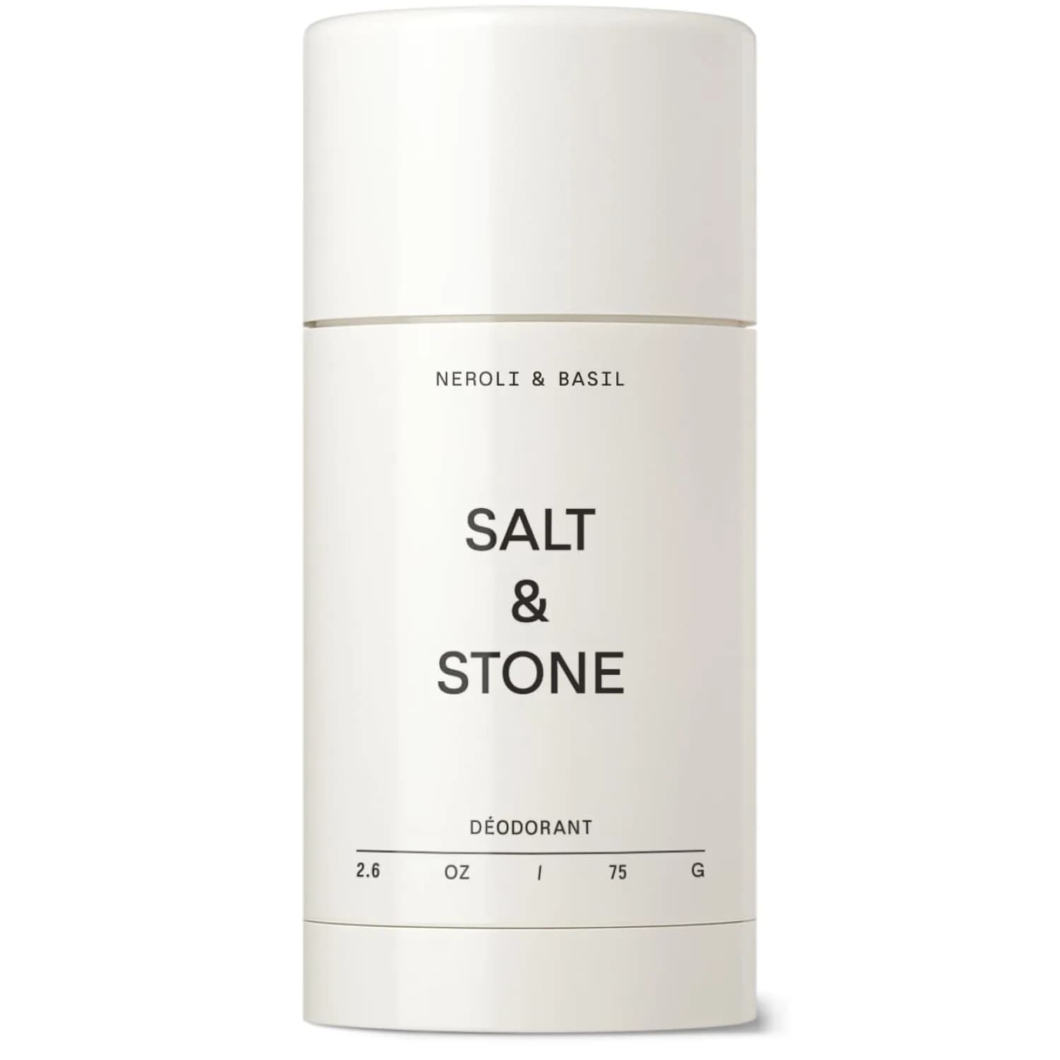 Salt & Stone Aluminum Free Deodorant, Black Rose & Oud Scent, Extra Strength 48 Hour Protection, 2.6oz — Neroli & Basil / 2.6 Ounce