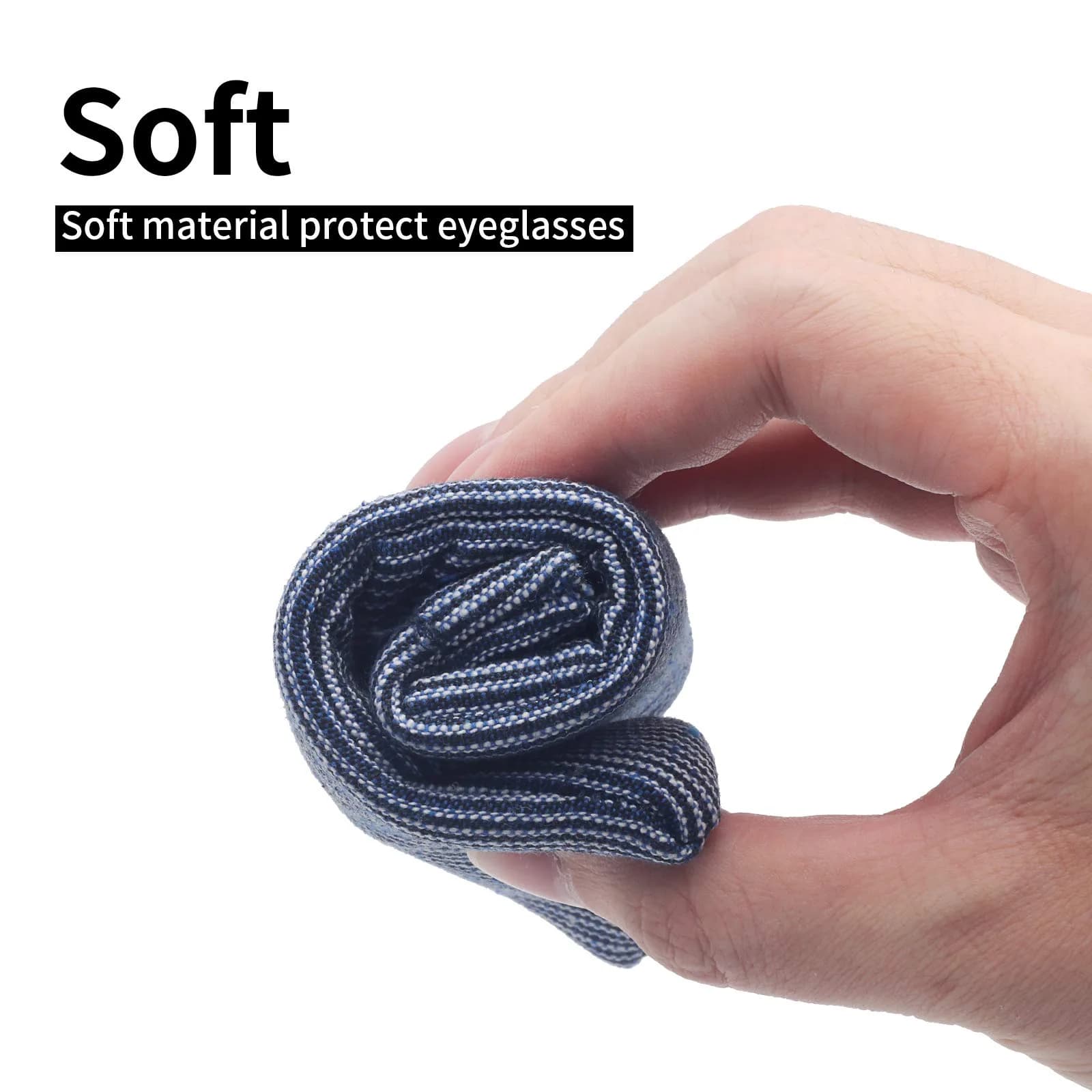 Face Shadow Soft Eyeglass Case for Women & Men | Holds Two Pairs, Squeeze Top, Microfiber Lined - view 5