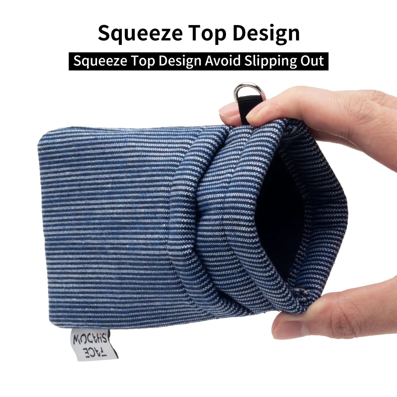 Face Shadow Soft Eyeglass Case for Women & Men | Holds Two Pairs, Squeeze Top, Microfiber Lined - view 2