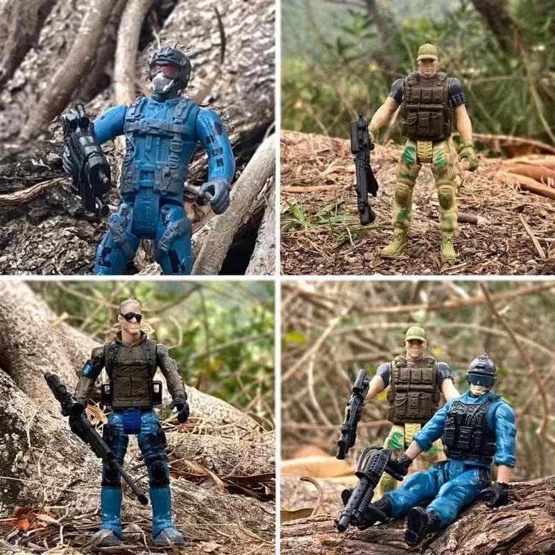 MQSTARSRISE Army Men Action Figures, 6 Pcs Soldiers Toy Set | Realistic Military Playset for Kids thumbnail 5