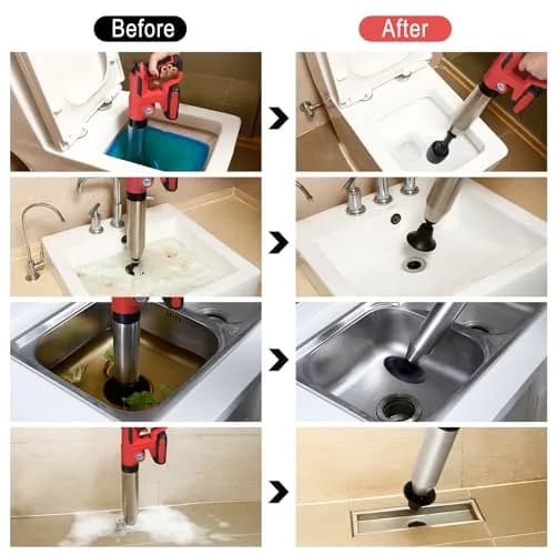 TTILL Electric Toilet Plunger 2 Batteries | High Pressure Drain Clog Remover (70-120 chars) thumbnail 4