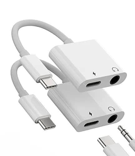 Zoyuzan USB-C to 3.5mm Headphone Audio Jack Adapter 2 Pack | Music + Charging - main product image