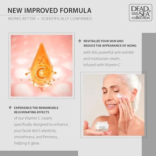 Dead Sea Collection Day Cream for Face with Vitamin C, Dead Sea Minerals, and Vitamin E – Anti Aging Nourishing Skin Care Moisturizer to Reduce Wrinkles (1.69 fl oz) thumbnail 5