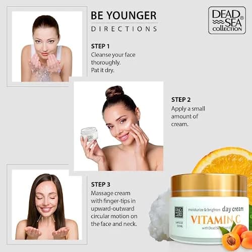 Dead Sea Collection Day Cream for Face with Vitamin C, Dead Sea Minerals, and Vitamin E – Anti Aging Nourishing Skin Care Moisturizer to Reduce Wrinkles (1.69 fl oz) thumbnail 3