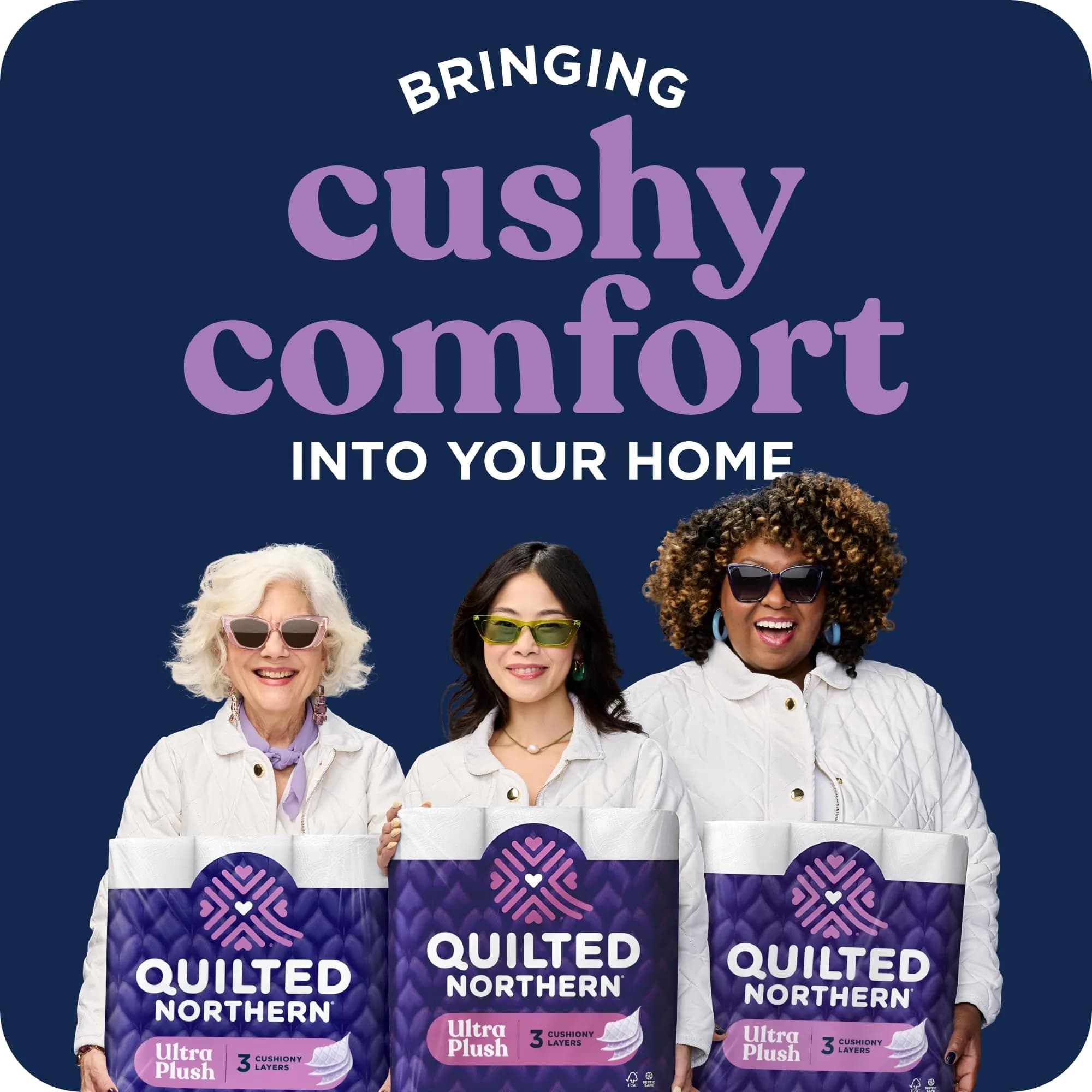 Quilted Northern Ultra Plush Toilet Paper, 18 Mega Rolls (4590 Sheets Total) | 3X Thicker, 3-Ply Soft Toilet Tissue - view 6