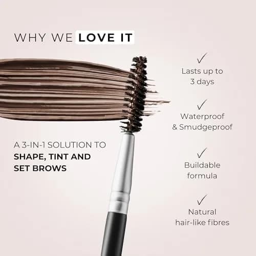 WUNDERBROW Waterproof Eyebrow Gel, Taupe-Grey | Vegan & Cruelty-Free, 0.11 Oz thumbnail 6