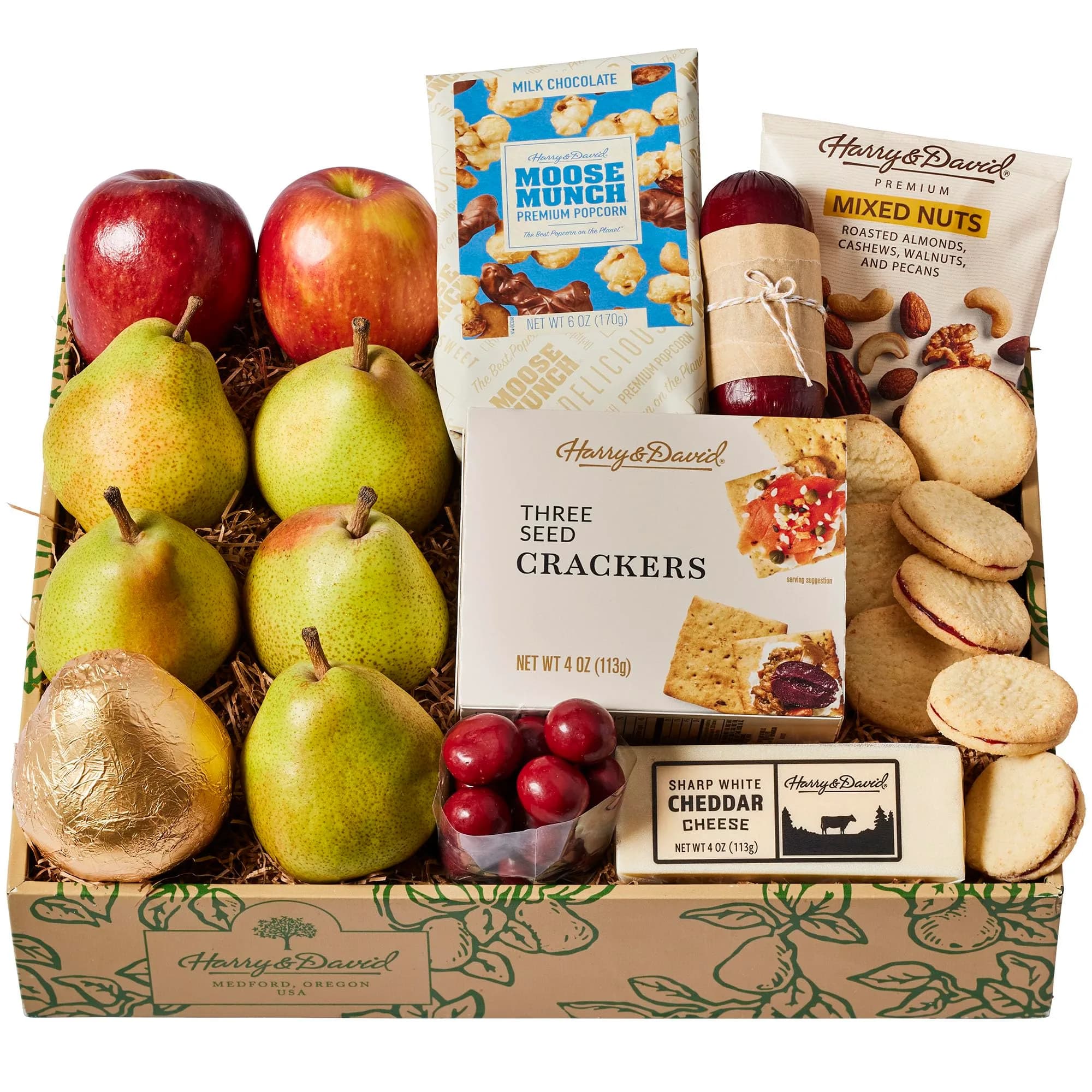 Harry & David Bear Creek Gift Box | Gourmet Snack Assortment, Sweet & Savory, 13 Pieces