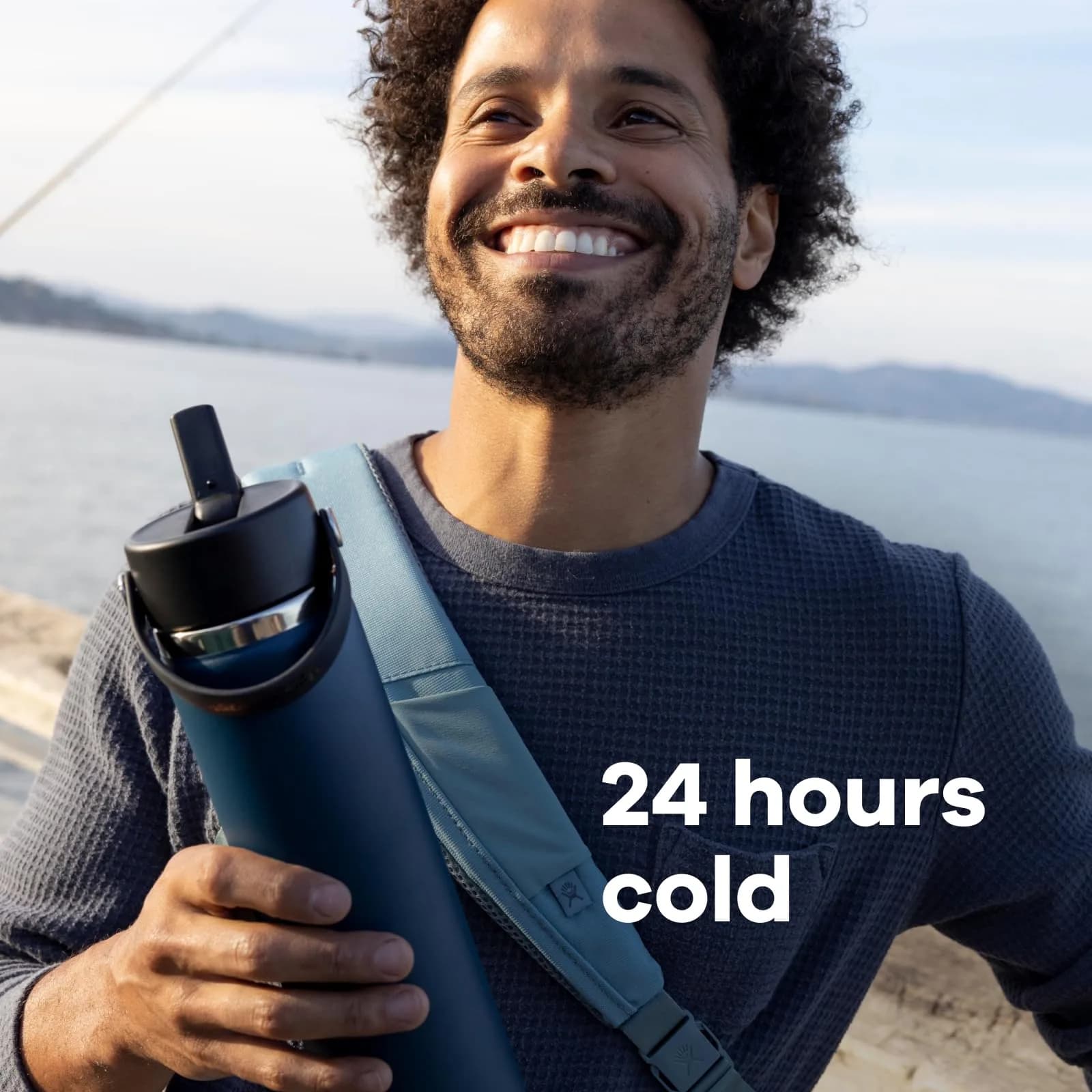 Hydro Flask Wide Flex Straw Cap Water Bottle 710ml (24 Oz) | Insulated Stainless Steel for 24 Hours Cold thumbnail 2