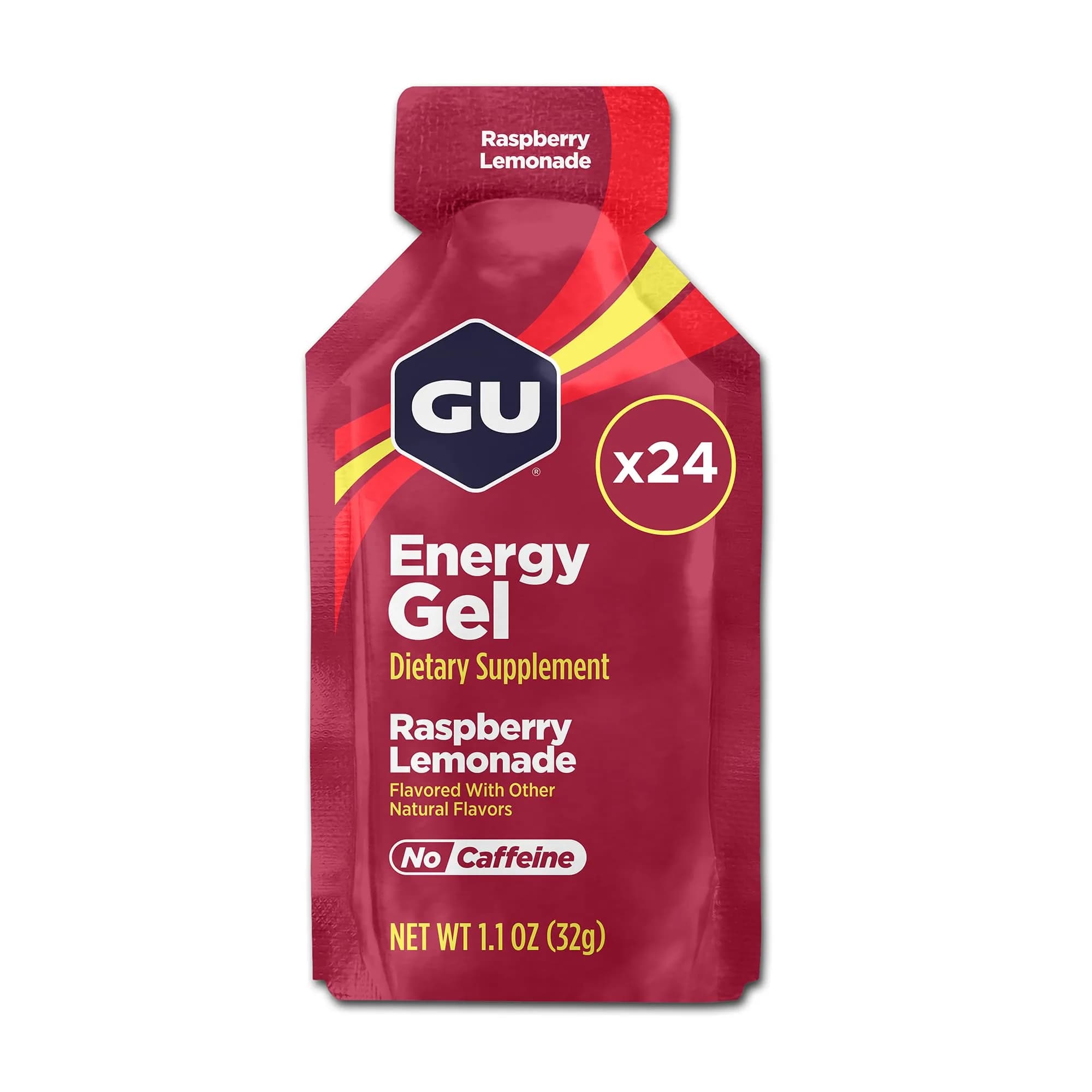 GU Energy Original Raspberry Lemonade Energy Gels 768ml (26.4 Fl Oz) | Dual Source Energy for Athletes - main product image