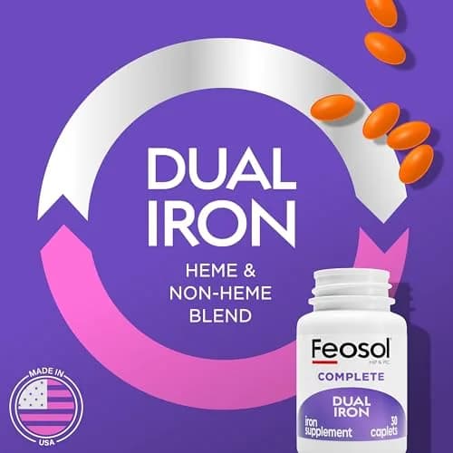 Feosol Complete Iron Supplement Caplets 30 Count | High Absorption, Gentle on System, Supports Energy & Immunity thumbnail 2