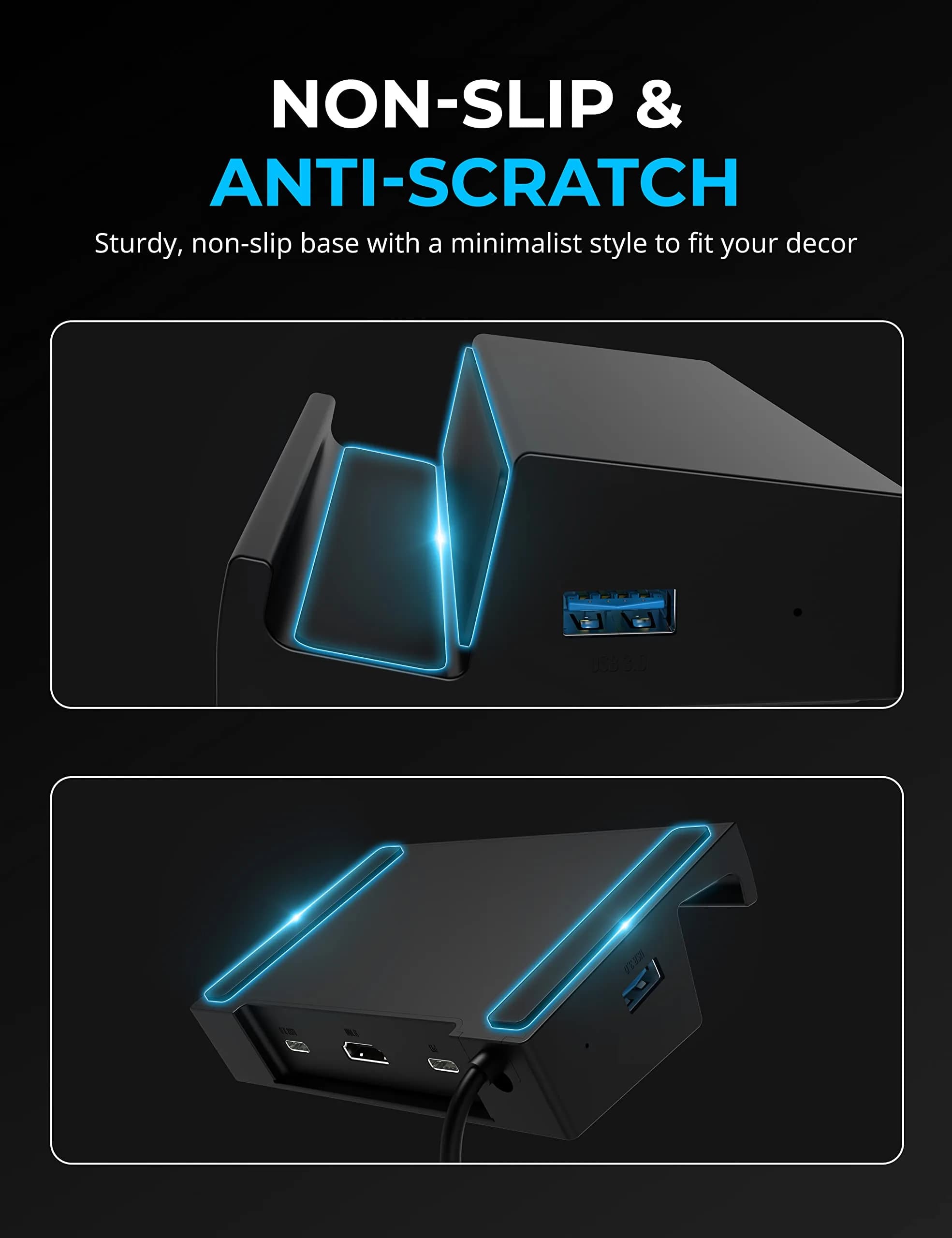 SABRENT 6-Port USB-C Docking Station DS-SD6P 95W | 4K@60Hz HDMI, 3x USB-A 5Gbps, USB-C Data, 95W PD Charging - view 5