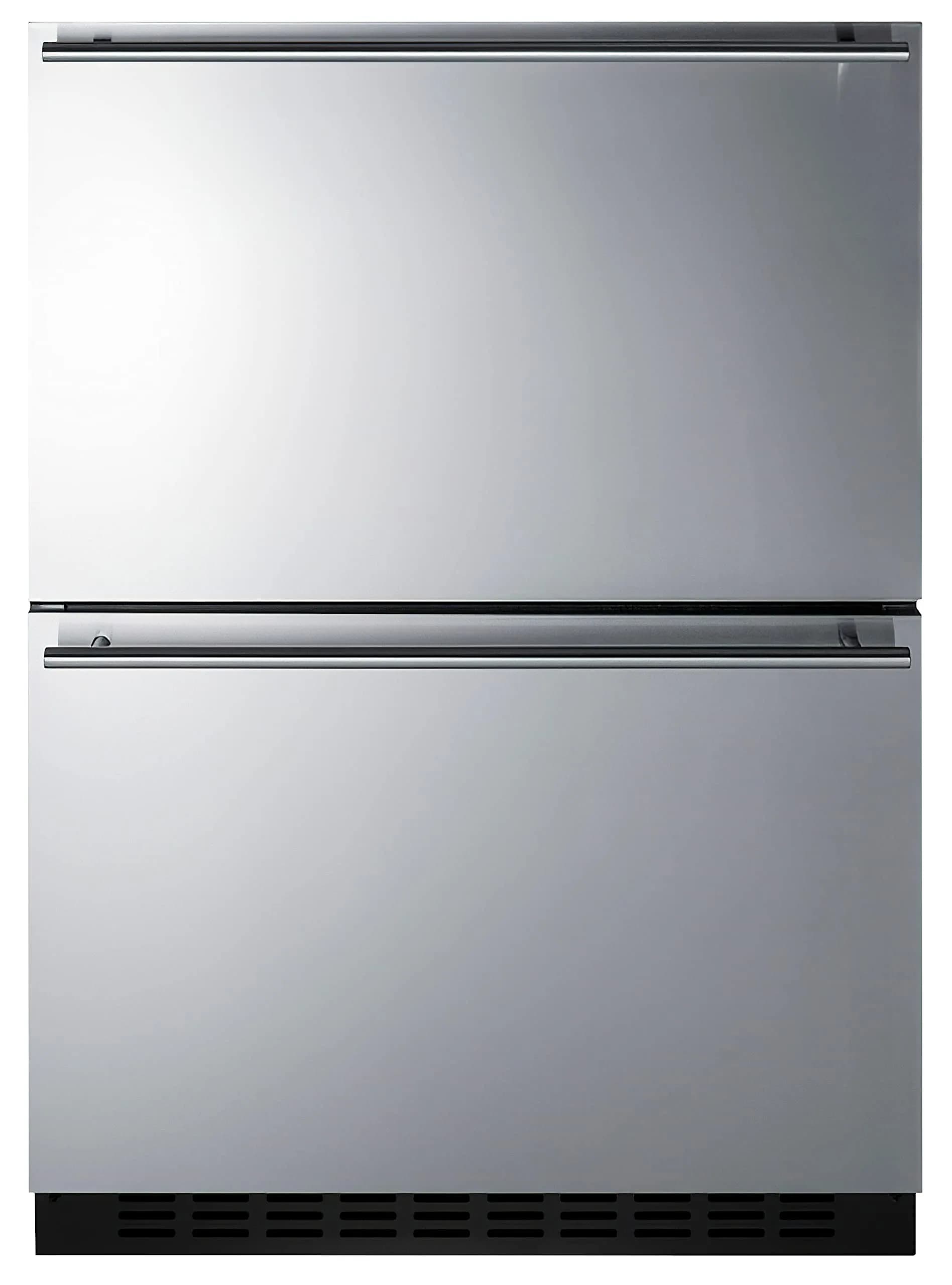 Summit ADFD243 24" Built-In 2-Drawer Freezer | ADA Compliant, 3.7 cu.ft. Capacity, Indoor/Outdoor Rated — Stainless Steel