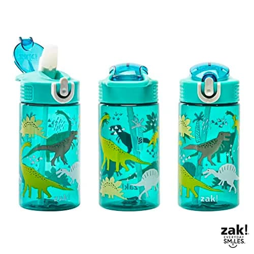 Zak Designs Dinosaur 16oz Leak-Proof Kids Water Bottle, Plastic | BPA-Free, Durable & Fun thumbnail 7
