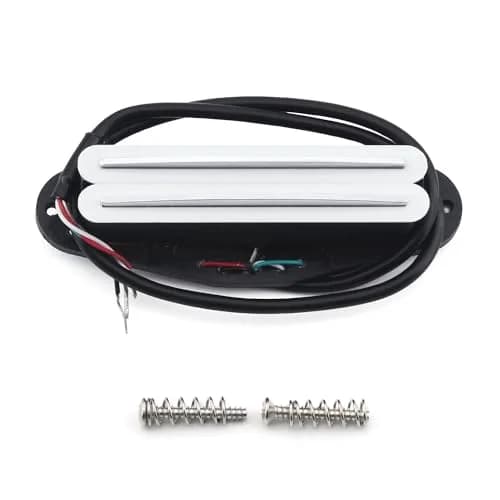 FLEOR Hot Dual Rail Humbucker Single-Coil-Sized Guitar Humbucker Pickup 12-13K | Low Noise, Easy Install, White thumbnail 1