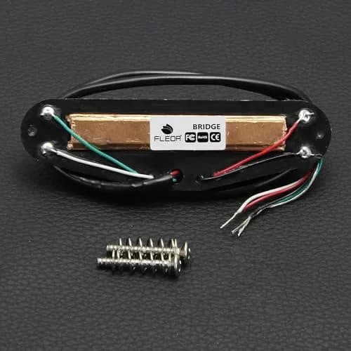 FLEOR Hot Dual Rail Humbucker Single-Coil-Sized Guitar Humbucker Pickup 12-13K | Low Noise, Easy Install, White thumbnail 4