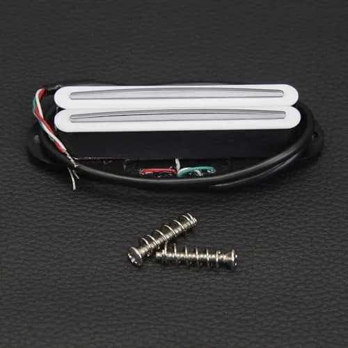 FLEOR Hot Dual Rail Humbucker Single-Coil-Sized Guitar Humbucker Pickup 12-13K | Low Noise, Easy Install, White thumbnail 3