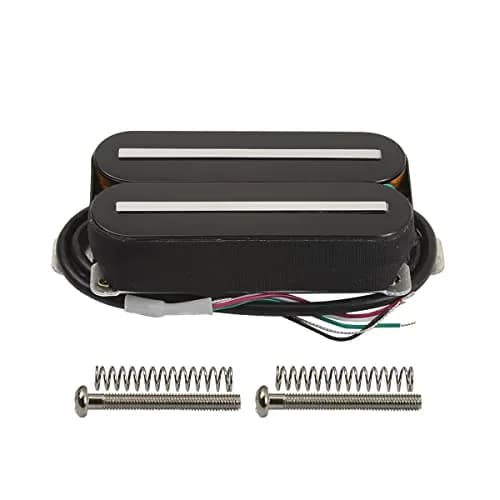 FLEOR Dual Rail Humbucker Pickup Ceramic Black | Electric Guitar Neck Pickup with 57mm Steel Rail thumbnail 1