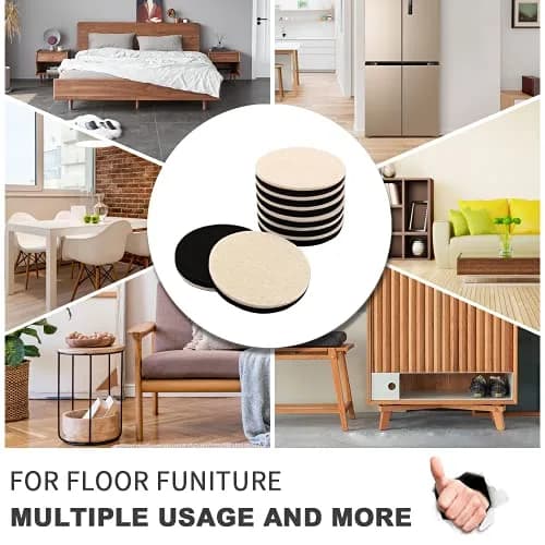 COVERCORNER Felt Furniture Sliders for Hardwood Floors 16 PCS, 3 1/2" (8.89 cm) | Move Heavy Furniture Easily thumbnail 4