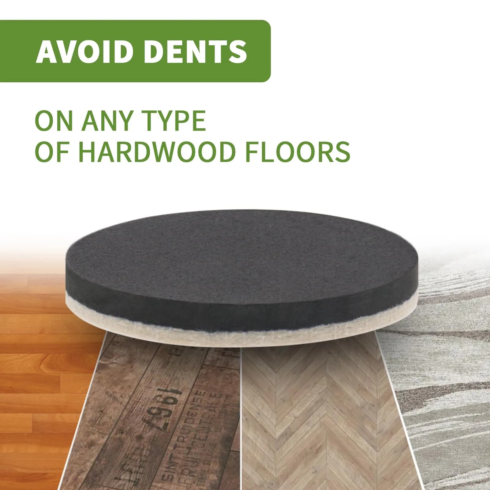 COVERCORNER Felt Furniture Sliders for Hardwood Floors 16 PCS, 3 1/2" (8.89 cm) | Move Heavy Furniture Easily - view 7