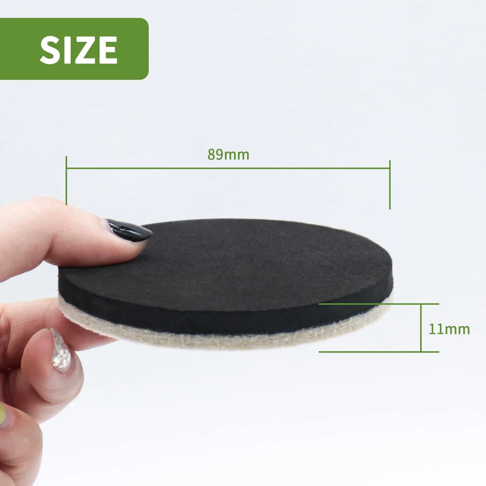 COVERCORNER Felt Furniture Sliders for Hardwood Floors 16 PCS, 3 1/2" (8.89 cm) | Move Heavy Furniture Easily - view 3