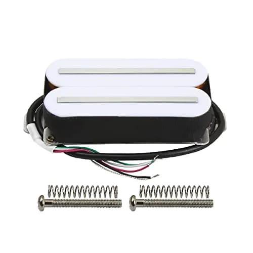 FLEOR Neck Humbucker Pickup Ceramic White | Dual Rail, 7-8K Resistance thumbnail 1