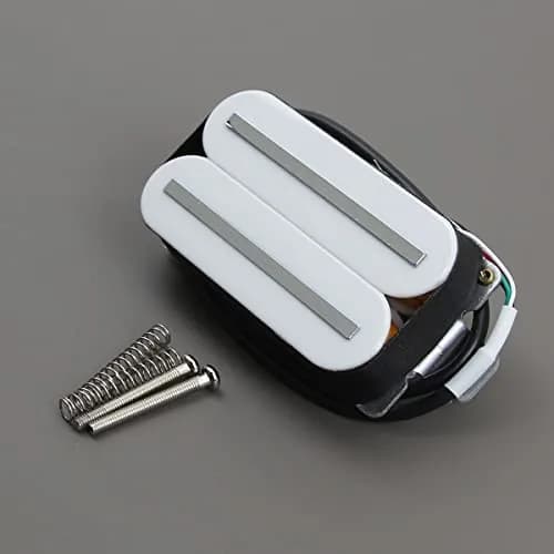 FLEOR Neck Humbucker Pickup Ceramic White | Dual Rail, 7-8K Resistance thumbnail 3
