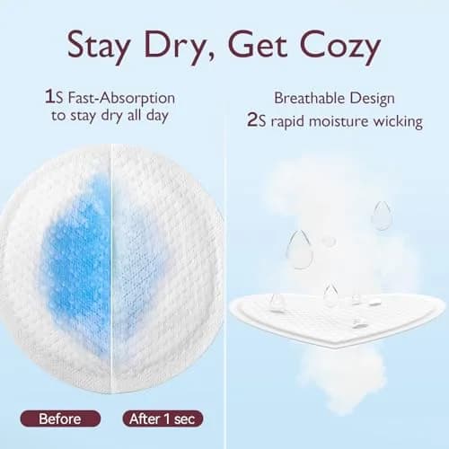 Momcozy Ultra-Thin Disposable Nursing Pads 200 Count | Absorbent & Leak-Proof for New Mothers thumbnail 5
