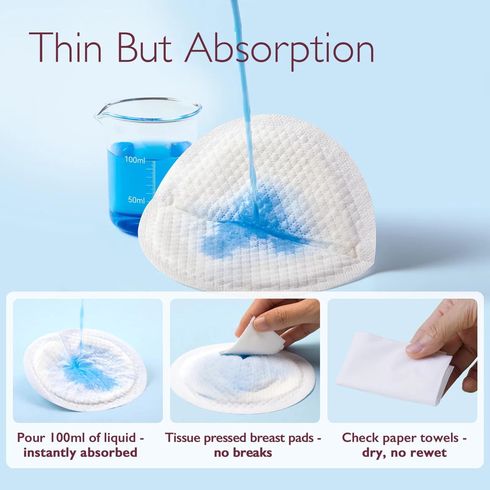 Momcozy Ultra-Thin Disposable Nursing Pads 120 Count | Super Absorbent Breastfeeding Pads for India - view 3