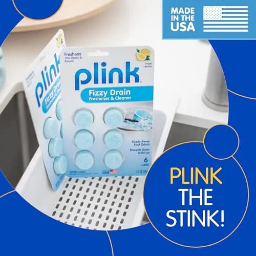 Plink Fizzy Drain Cleaner & Deodorizer Tablets, Lemon Freshener, 18 Count | Fizzing & Freshening Drain Odors thumbnail 7