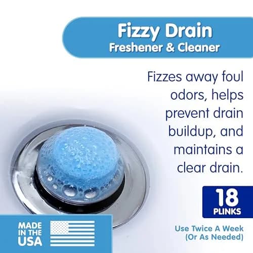 Plink Fizzy Drain Cleaner & Deodorizer Tablets, Lemon Freshener, 18 Count | Fizzing & Freshening Drain Odors thumbnail 2