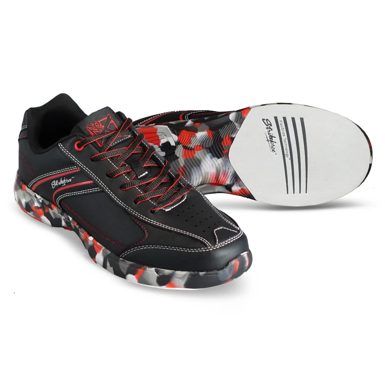 KR Strikeforce Flyer Lite Red Camo Athletic Bowling Shoe 11 | Lightweight Comfort & Slide Control - main product image