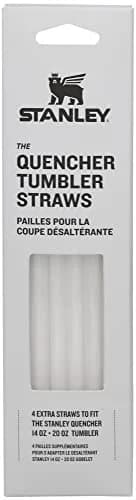 Stanley Quencher Tumbler Straws for 14 or 20 oz | BPA-Free Stainless Steel Replacement Straws (4-Pack) thumbnail 1