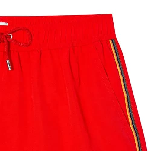 Paul Smith Signature Stripe Swim Trunks, Red, Medium | Lightweight, Recycled Polyester, Mid Rise thumbnail 3