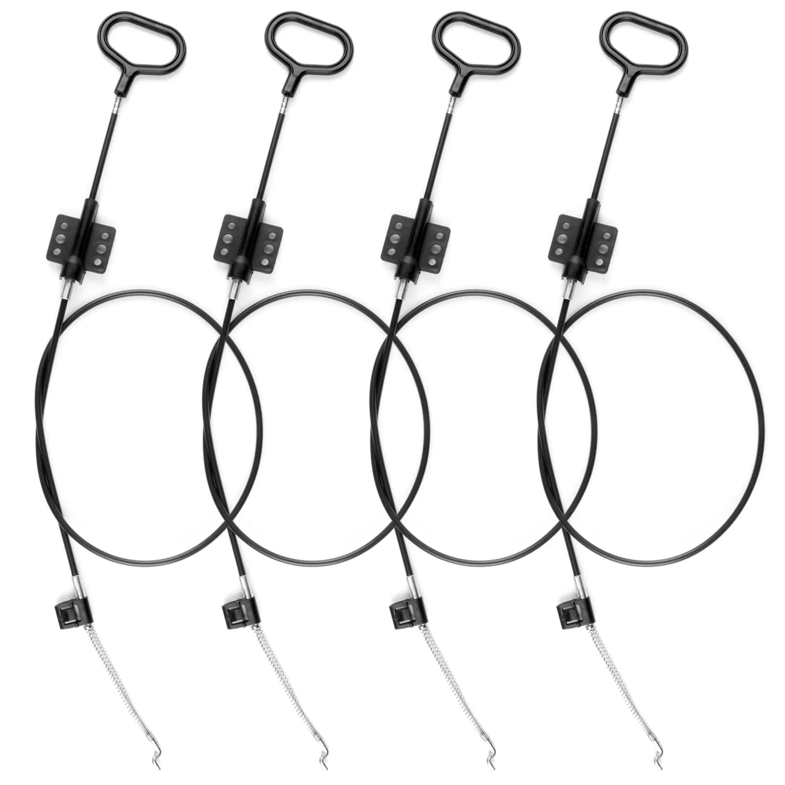 Nonley Sofa Recliner Cables 43 Inch Aluminum Alloy with D-Ring Pull Handle (4-Pack, Black) | Universal Fit for Most Recliners - main product image
