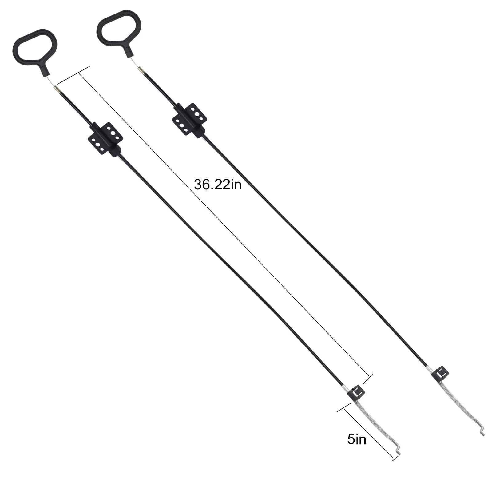 Nonley Sofa Recliner Cables 43 Inch Aluminum Alloy with D-Ring Pull Handle (4-Pack, Black) | Universal Fit for Most Recliners - view 2