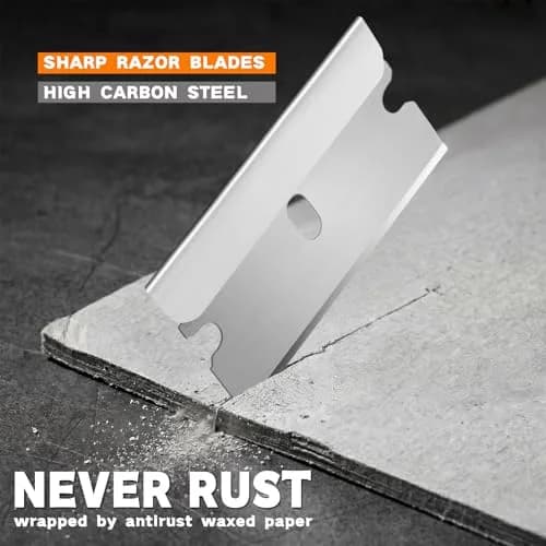 REXBETI 1400-Pack Single Edge Razor Blades | Heavy-Duty Steel for Industrial & Household Use thumbnail 2