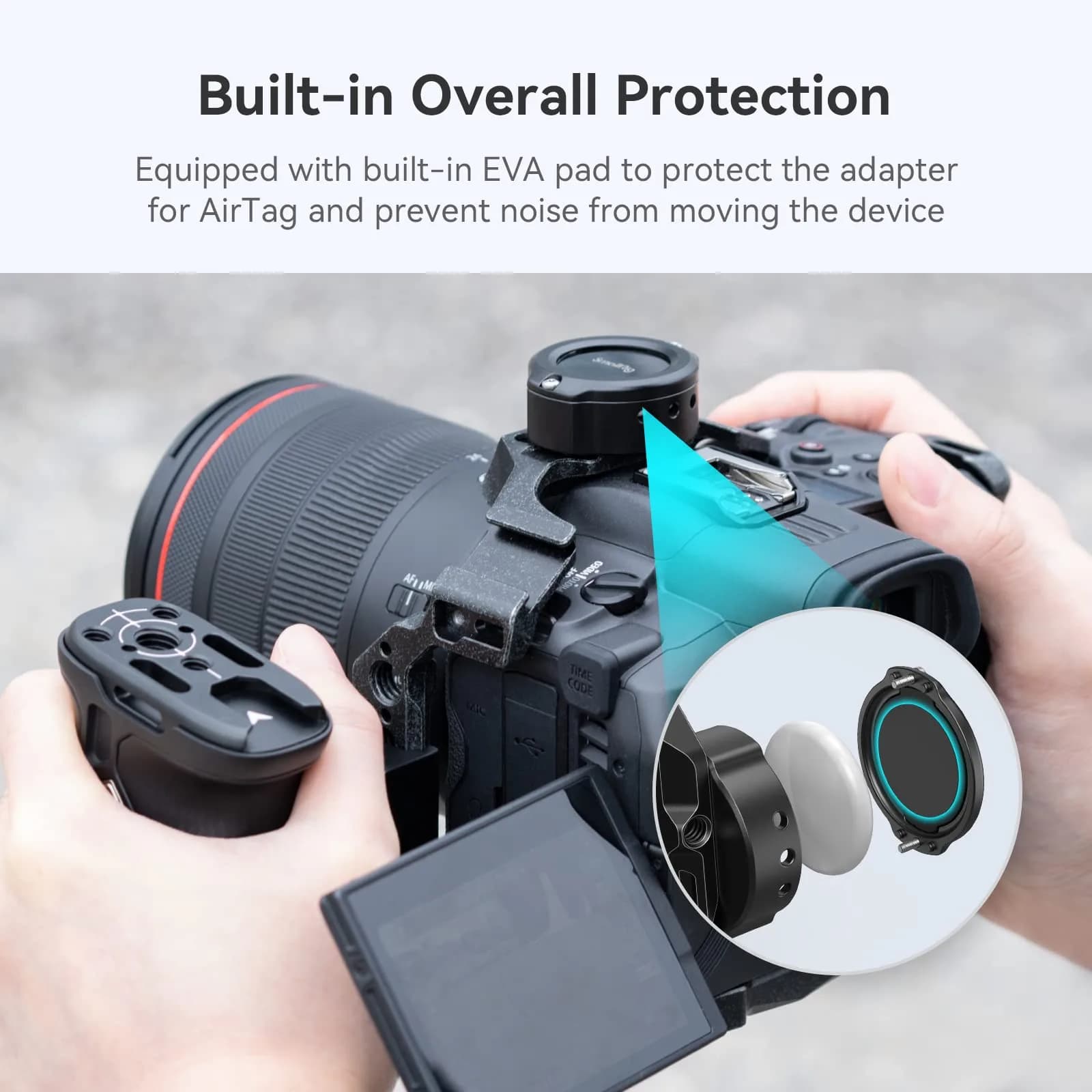 SMALLRIG Cage for AirTag MD4149 with Dual 1/4"-20 Screw | Secure Camera Tracking Mount - view 5