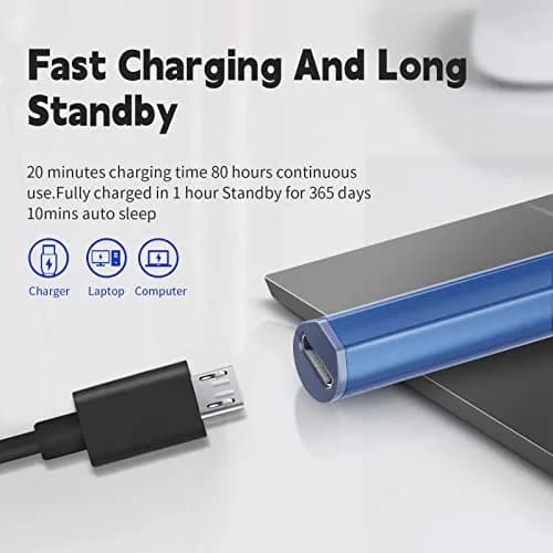 SSS·GRGB Active Stylus Pen for HP Envy x360 & Spectre x360 | Tilt & Pressure Sensitive, Rechargeable, Palm Rejection, Blue thumbnail 6