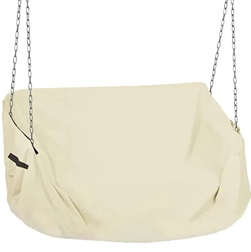 YHINGG 63" x 28" x (32-24)" Beige 600D Oxford Swing Cover | All-Weather Outdoor Furniture Protection thumbnail 1