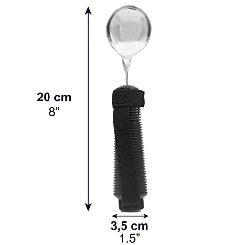 KMINA Adaptive Spoon with Velcro Strap, Bendable & Swivel, For Arthritic Hands | Supports Independence thumbnail 5