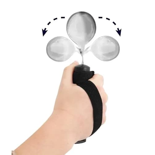 KMINA Adaptive Spoon with Velcro Strap, Bendable & Swivel, For Arthritic Hands | Supports Independence thumbnail 3