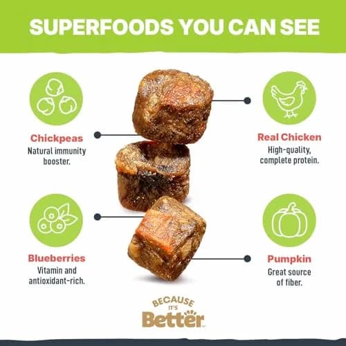 Because It's Better Air-Dried Dog Food, Chicken & Veggies, 1 lb | Slow-baked, grain-free nutrition for all dogs thumbnail 3