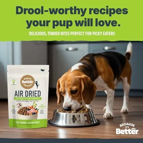 Because It's Better Air-Dried Dog Food, Chicken & Veggies, 1 lb | Slow-baked, grain-free nutrition for all dogs thumbnail 4