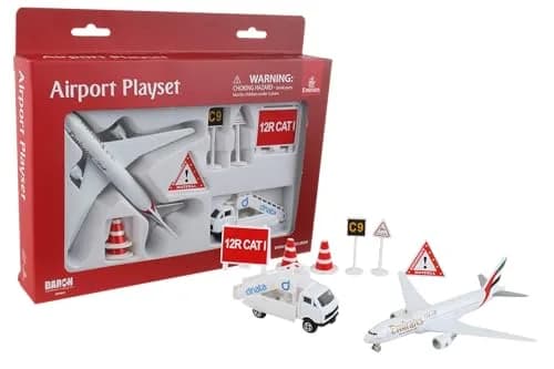 Daron Emirates Airport Playset Airline Toy with Die-Cast Plane | Realistic Aviation Experience for Kids 3+ thumbnail 1