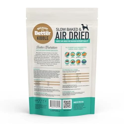 Because It's Better Air-Dried Dog Food, Salmon & Veggies, 1 lb | Supports Healthy Skin & Coat thumbnail 7