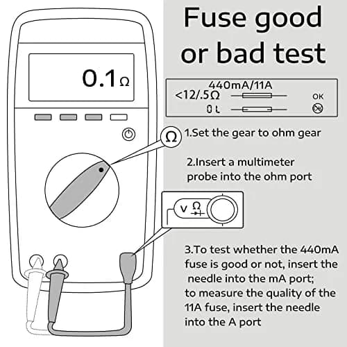 Kingdder Digital Multimeter Fuse DMM-44/100 440MA 1000V Fast Acting Replacement Fuse 10 x 35 mm (20 Pcs) thumbnail 4