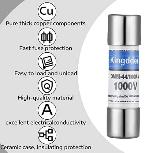 Kingdder Digital Multimeter Fuse DMM-44/100 440MA 1000V Fast Acting Replacement Fuse 10 x 35 mm (20 Pcs) thumbnail 3