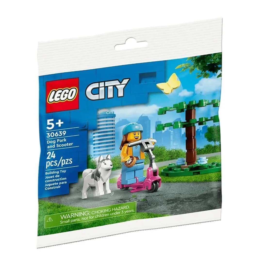 LEGO City: Dog Park and Scooter Polybag | Fun 6+ Playset with Minifigure & Dog