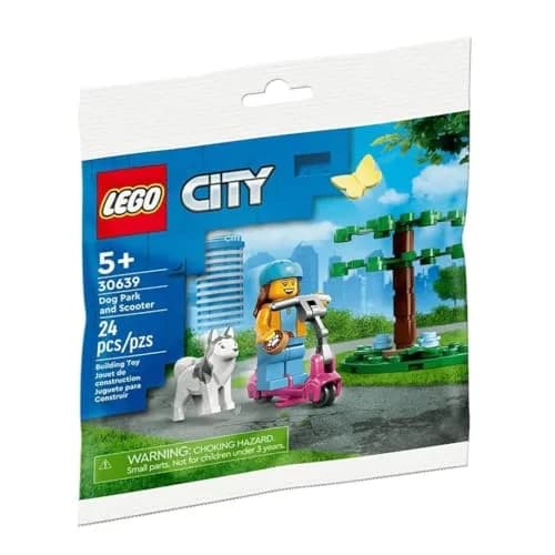 LEGO City: Dog Park and Scooter Polybag | Fun 6+ Playset with Minifigure & Dog thumbnail 1